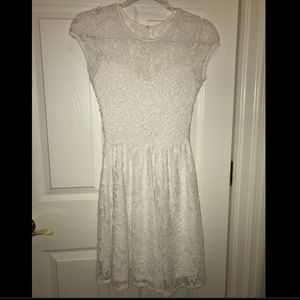 White floral lace dress